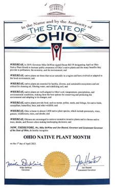 Ohio’s Special Native Plant Proclamation
